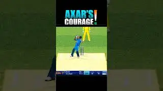 💥Axar Patel's COURAGEOUS Shot in Real Cricket 24 | Ind vs Aus in Real Cricket 24 | #cricket #shorts
