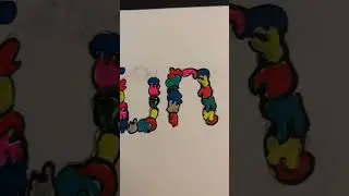 Writing Fun Blob Style (W/ Sushi Son) #art #drawing #practice #shorts