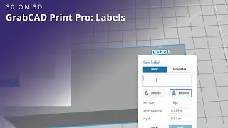 30 on 3D: Labels in GrabCAD Print Pro | Purple Platypus