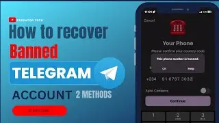 How to recover banned Telegram account | 2 Methods | Appeal for banned Telegram Account
