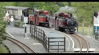RD21791(vid).  Double Fairlies on the Welsh Highland Railway.
