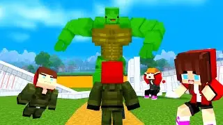 Mikey Become GODZILLA And Breaks Into The Mega Security House!. Maizen Minecraft Animation