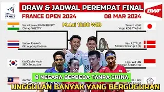 Drawing & Jadwal Babak Perempat Final France Open 2024, Farjri vs Chinese Taipei, 2 Wakil Indonesia