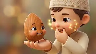 Cute Badam Friend | Islamic Cartoon for Kids | Shukr for Brain Food 🌰🌟 #allah #shorts