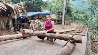 Proceed to assemble the wooden house frame for chicken. Green forest life, farm life, free bushcraft