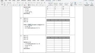 Trace Table Example