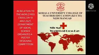 Poster making competition in connection with World Red Cross Day, Social Science, 2020-22 batch