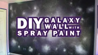 DIY Galaxy Wall with Spray Paint