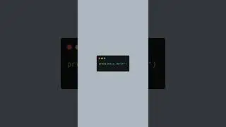 Python - Hello World