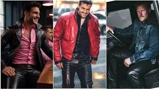 Outstanding and very elegant design collection of leather fashion outfits for boys and men.