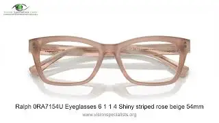 Ralph 0RA7154U Eyeglasses 6 1 1 4 Shiny striped rose beige 54mm