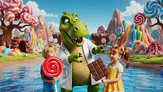 Dino's Candy Adventure! | Learn How to Brush Your Teeth with the Dinosaur Dentist 🦷