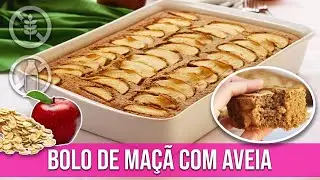 BOLO DE MAÇÃ COM AVEIA E AÇÚCAR MASCAVO INTEGRAL