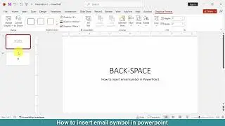 How to insert email symbol in PowerPoint