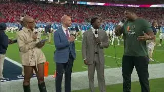 Calais Campbell is HYPED to watch his Miami Hurricanes