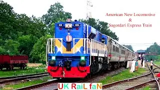 American 6606 new loco With Sagordari Express Train || Uk Rail Fan