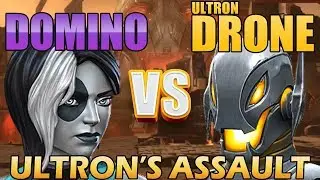 Domino VS Ultron Drone(Caltrops) - Ultron&rsquo;s Assault Variant 1.3 - Marvel Contest Of Champions