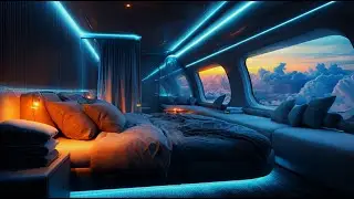 Sleep with Airplane Ambience | ASMR Cabin White Noise at Night