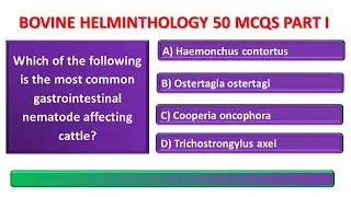 Veterinary MCQs with Answers on Bovine Helminthology || Vet Quiz || Vet Science MCQs with Answers ||