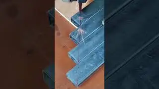 Cutting steel evenly along line #steel #cutting #metal #fabrication