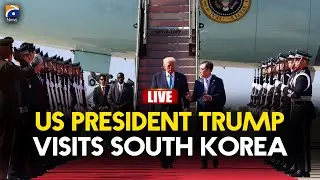 🔴 𝗟𝗶𝘃𝗲: US President Arrives in South Korea Ahead of Major Summits | Geo News English