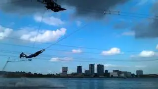 Martijn doet een short rope raley...