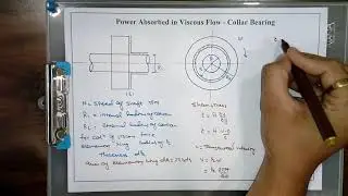 Power Absorbed in Collar Bearing | Viscous fluid flow | FMHM | GTU | 3141906