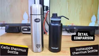 InstaCuppa Thermos vs Cello || Thermos bottle detail comparison and water 24 hour temp check.