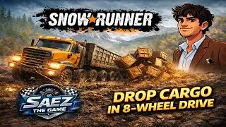SnowRunner Rescue Mission 🚛 | Dropped Cargo in Deep Mud | 8-Wheel Drive Gameplay 🔥