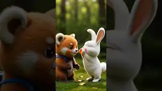 Little Red Panda Explorer 🌟 Magical Golden Leaf Adventure #CuteAnimals #JungleAdventure ,#panda