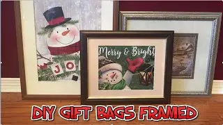 DIY MOM// GIFT BAG FRAMED ART//CHRISTMAS GIFT🎄//GIFT ON A BUDGET⛄️//DIY PROJECTS//DOLLAR TREE