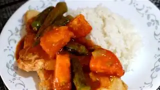 Tony Can Cook - Battered Pollock Fish Curry w/Okra and Tomatoes