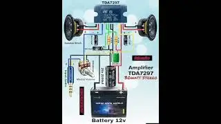 AMPLIFIER TDA7297 IC 30WATT STEREO#shorts#shortvideo#millionviews#amplifier#audio#electronics#diy