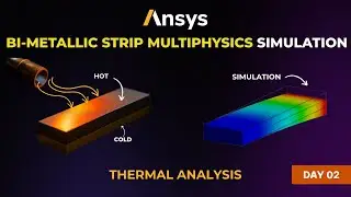 Bimetallic Strip Simulation in ANSYS | Multiphysics Analysis Explained in Hindi | Day 02