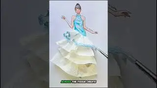 This Tissue Dress Pops Into 3D Fashion 😮  #Shorts #PaperArt #CreativeDesign