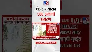 Stock Market |  अर्थसंकल्प सादर होण्यापूर्वी शेअर बाजारात 300 अंकांची घसरण