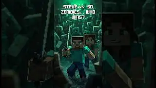 Steve vs. 50 Zombies&hellip; Who Wins? #shorts
