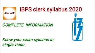 IBPS clerk syllabus 2020