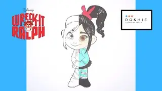 Coloring Vanellope Von Schweetz | Wreck It Ralph | Roshie Coloring Pages