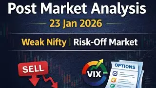 Post Market Analysis | 23 Jan 2026 | Nifty Weak Structure, Rising VIX & Options View | Institutional