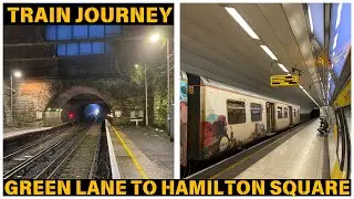 Journey from Green Lane to Hamilton Square Station in Birkenhead, Wirral, U.K.