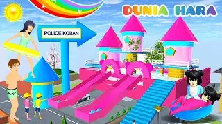 Yuta Panik Semua Kolam Renang Banyak Sampah 💩 Istana Kolam Renang Pink Diatas Kantor Polisi Koban