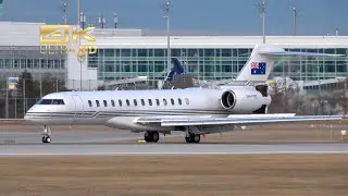 Bombardier Global 7500 from FMG Air VH-FMG arrival at Munich Airport MUC EDDM #msc2024 #siko