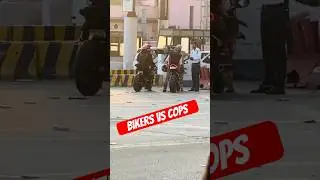 Bikers va Cops😡 #bike #motorcycle #rajonwheel #rider #police #noida #delhi #race