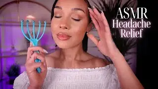 ASMR Instant Headache Relief | Scalp Massage, Temple & Face Brushing | Sleep Therapy