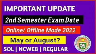 Du sol Second Semester Exam Date 2022 | SOL Second Semester Exam Mode 2022 | Sol 2nd Semester Exam