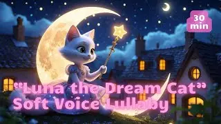 🌜Luna the Dream Cat🐈 | Magical Lullaby for Peaceful Baby Sleep
