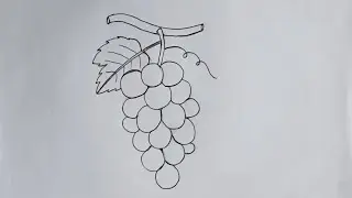 How to Draw Grapes | Simple and Easy Grapes Drawing | step by step drawing tutorial