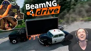 Persegui&ccedil;&atilde;o Policial com FINAL BIZARRO | BeamNG Drive | C&acirc;mbio H e Punta Tacco