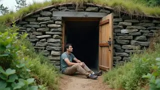 Hidden Underground Survival Shelter Featuring a Cozy Sawdust Bed for Cold Nights